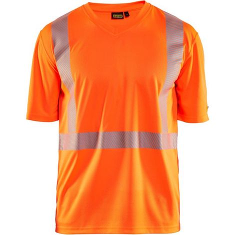 Maglietta da lavoro antiradiazioni UV ad alta visibilità 3386 - Arancione fluorescente 4XL (1/4)