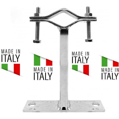 Staffa Zanca Tipo Emilia Fissaggio Antenna Palo Tv 15 Cm (Cm 15) 15 CM