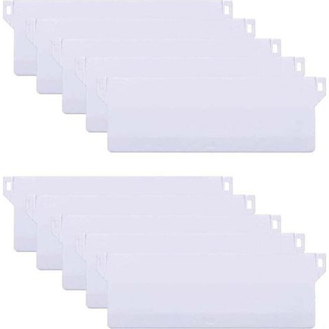 10PCS 127mm Plaque de Lestage pour Store Californien Poids de Store Vertical Lattes Kit de Réparation de Stores Verticaux Rideaux, Blanc (1/5)