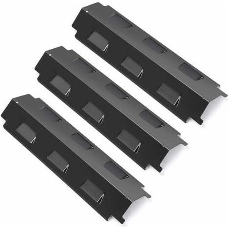 lot de 3 37CM Diffuseur Chaleur Accessoires pour Char-Broil, CCLIFE, Landmann, Uniflame, Fire Mountain, Barbecook, Outback Acier Porcelaine Plaque Chauffante Gril à Gaz Pièce Rechange (1/4)