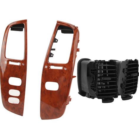 Lüftungsdüsen-Set mit Holzmaserung für Armaturenbrett, links/rechts, inklusive Rahmenblende für Land Cruiser FJ100 1998–2007 (1/5)
