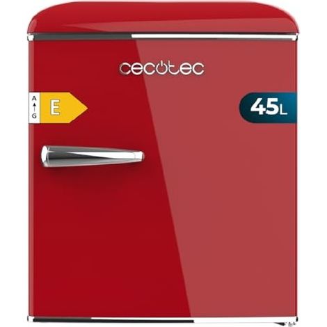 Cecotec Mini Nevera Frigorífico Retro Sobremesa 45L Bolero CoolMarket TT Origin 45 Red. 55cm de Alto y 44,7cm de Ancho