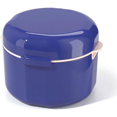 pièce - boîte de rangement pour le nettoyage des appareils orthodontiques - bac de trempage - boîte de bain pour prothèses dentaires - filtre de nettoyage double couche - boîte de rangement portable m (1/5)
