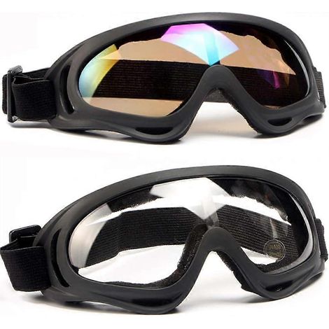 Lunettes de moto, lunettes d'airsoft pour hommes et femmes, protection UV400, coupe-vent, anti-poussière, lunettes de ski, lunettes de sécurité (1/4)