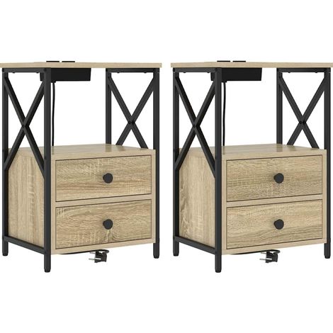Maison Exclusive - Armadio da Notte 2 pcs Rovere Sonoma 40 x 31 x 60 cm