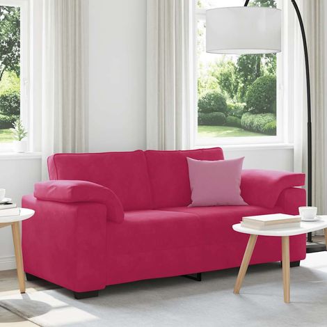 vidaXL Canapé deux places rouge bordeaux 180 x 77 x 82 cm velours (1/5)
