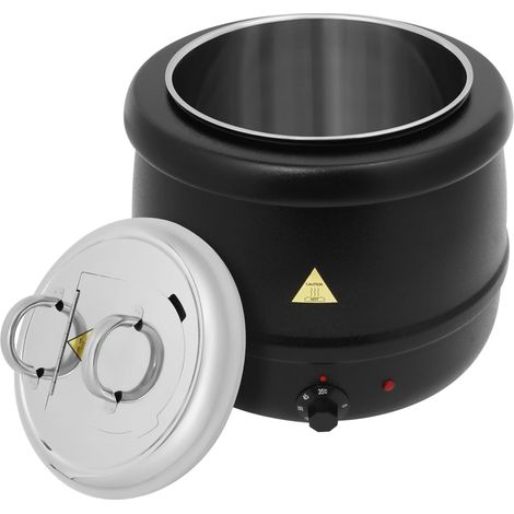 Marmite à Soupe électrique, 13L Soupière électrique Bouilloire à Soupe Chauffe-Soupe Récipient Intérieur Acier Inoxydable, 30 à 85 °C, Pour Plats en Sauce, Restaurant Commercial et Domestique