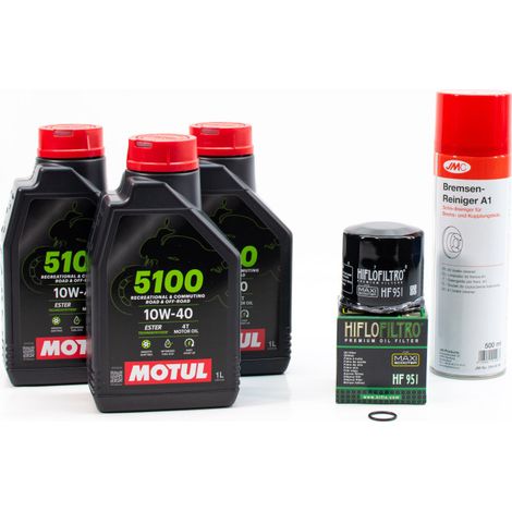 Kit Entretien Vidange pour YAMAHA XP 530 TMAX de 2017 à 2021 - MOTUL 5100 10W40 3L