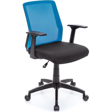 Sedia poltrona per ufficio mod MODEN braccioli pompa a gas colore blu 55x58xH87