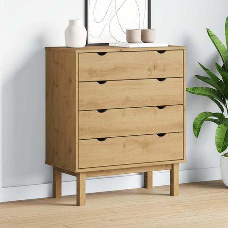 Cassettiera OTTA 76,5x39,5x90 cm in Legno Massello di Pino vidaXL (1/5)