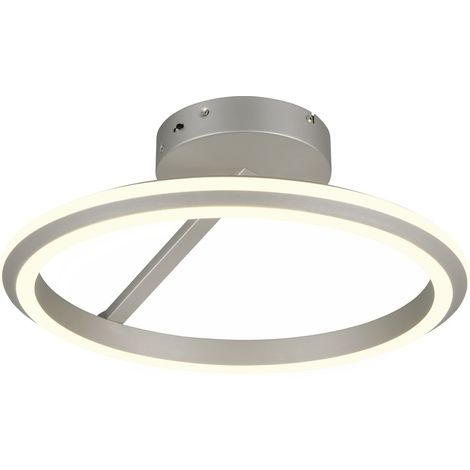 Plafonnier rond Amador nickel - 635510107