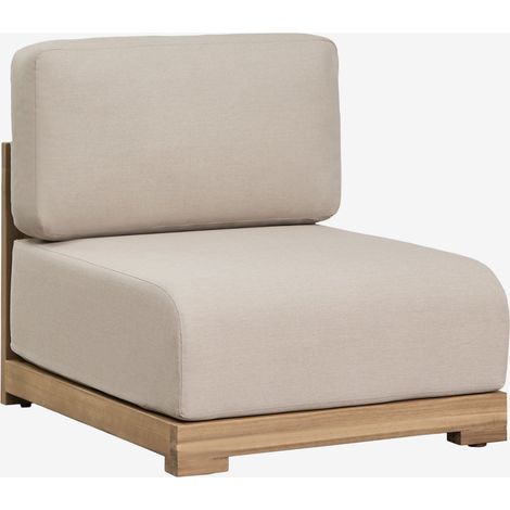 Módulo central para sofá modular de jardín en madera de acacia Brivori SKLUM        (1/5)