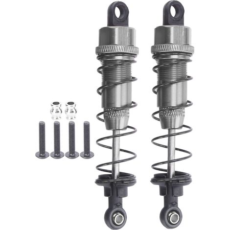 2 Pièces Amortisseurs Métalliques 90mm pour TRAXXAS SLASH 2WD - Amélioration Titane - Pièces RC (1/5)