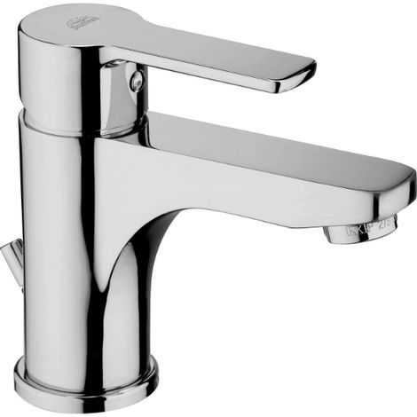 Mezclador de lavabo cromado con desagüe automático - Paffoni Red (1/2)
