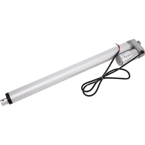 Vérin électrique linéaire blanc IP65 750N, moteur à engrenages métalliques en alliage d'aluminium, course 400mm, 24V. (1/5)