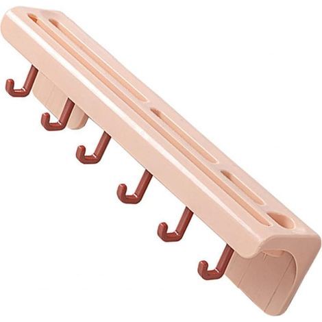 Soporte de pared para cuchillos, no requiere taladrar, 4 colores, estante magnético de almacenamiento para cuchillos y utensilios de cocina (color: rosa) (1/5)