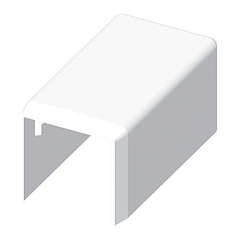 Tapón final kopos 8621 PVC 20x20 mm blanco
