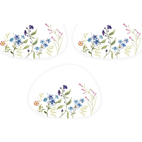 3 sets de table antidérapants et isolants, 30x40 cm, motif floral occidental, usage maison ou hôtel (1/5)