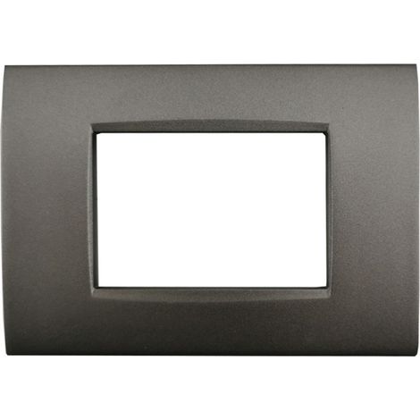 Placca 3 moduli grigio antracite per Bticino Living air compatibile