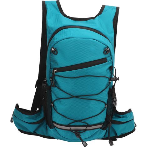 Sac à dos vélo imperméable pliable ultra-léger en nylon pour cyclisme et randonnée bleu (1/5)
