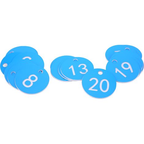 Imkerei- und Tierhaltungsbedarf, nummerierte Hängeetiketten, blau, 1–20 Stück/Packung (1/5)