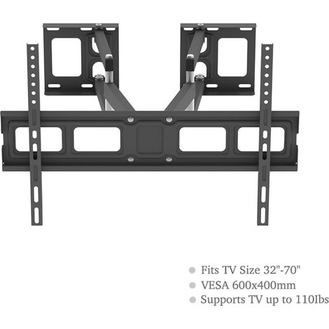 Wandhalterung für Fernseher 32“-75“, schwenkbare Universal-Wandhalterung, neigbare TV-Wandhalterung, max. Belastung 40 kg, ESA max. 600 x 400 mm (1/5)