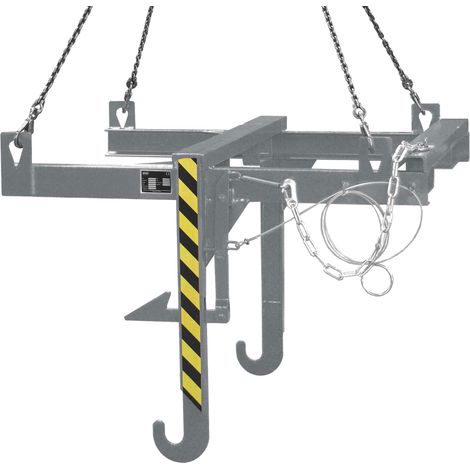 Bauer Kipptraverse für Baustoffbehälter BBT, lackiert, Mausgrau