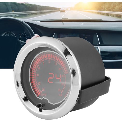 Manomètre de pression de turbo universel 2 pouces/52 mm à 7 couleurs, affichage LCD 10 000 tr/min, compatible avec les voitures (1/5)