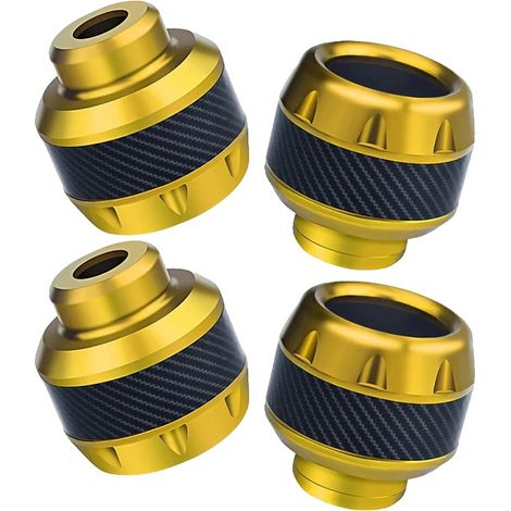 Protezione per ruota di moto, in lega, universale, 4 pezzi, color oro. (1/2)