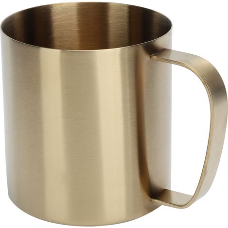 Tasse à café en acier inoxydable 480ml, idéale pour bureau, extérieur et voyages, design élégant or (1/5)
