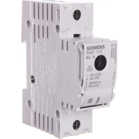 Interruptor fusible 63A 1P D02 5SG7113