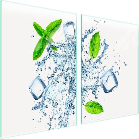 Glasschutzplatte für Herd 2x45x52 Eis (1/5)