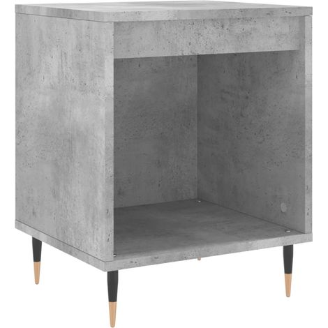Maison Exclusive - Mesita de noche madera de ingeniería gris horm