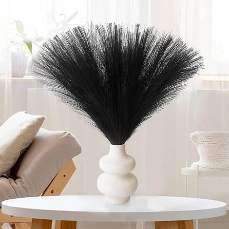 30 künstliche schwarze Pampasgrassträuße, 55 cm, für Boho-Dekoration, Wohnzimmer und Hochzeit