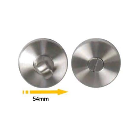 Runde Verriegelungsrosetten - matt gebürsteter Edelstahl - Durchmesser 54mm x2