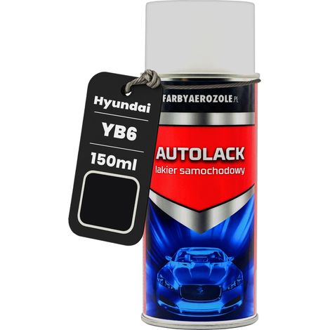 Pintura acrílica en aerosol lista para usar de 150 ml para Hyundai YB6 Onyx Black Pearl / Black (1/5)