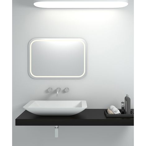 Lavabo rettangolare da appoggio in solid surface Bianco opaco - Niari