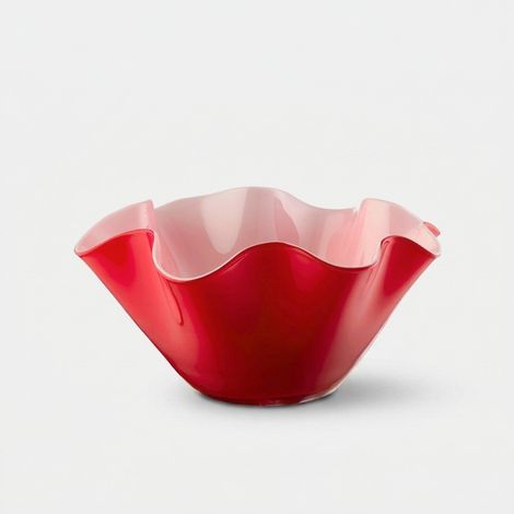 Centrotavola di design in vetro opale Wave 35 - Rosso (1/2)