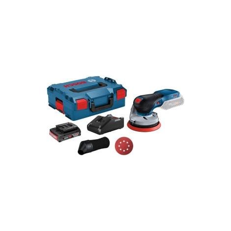 Bosch levigatrice eccentrica GEX 18V-125 / 1x 2,0 Ah batteria + caricabatterie in L-Boxx