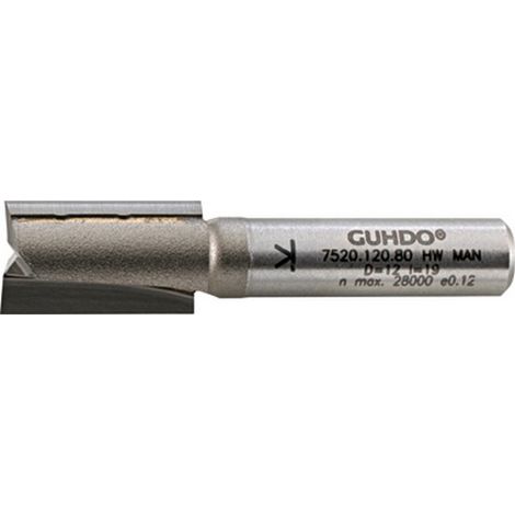 Fresa de ranurar, herramienta de madera, Ø : 10 mm, Largo útil 19 mm, Largo total 51 mm