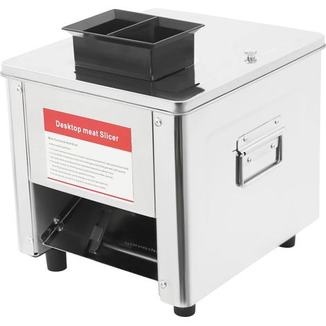 Cortadora de carne eléctrica, acero inoxidable, potente velocidad de corte, 3,5 mm (1/2)