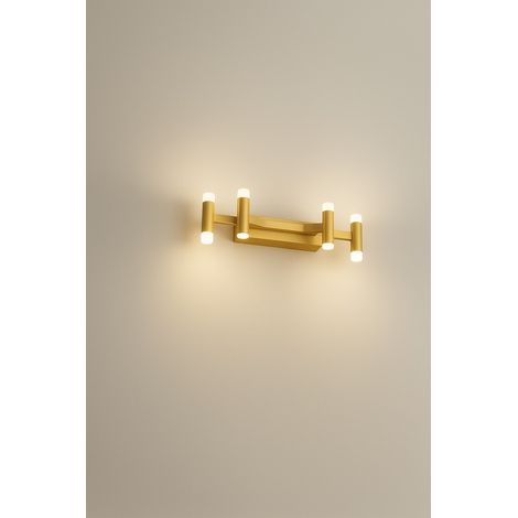 Applique Led Moderne En Métal, Finition Or Brossé, 24W, 3000K, Design Géométrique Élégant Pour Un Éclairage D'Intérieur Raffiné - Perenz (1/2)
