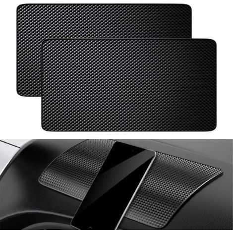 2x Antirutschmatte für Auto Armaturenbrett 27x15cm, klebrig, schwarz (1/5)