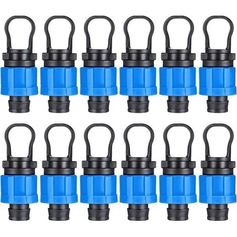 Set de 12 embouts d'irrigation goutte à goutte - Raccordement universel - compatible avec les bandes d'irrigation goutte à goutte 16mm (1/5)