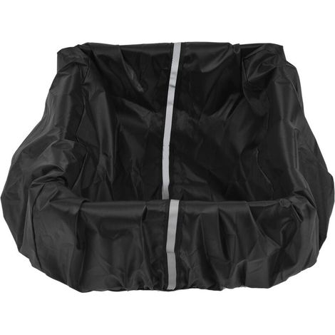 Jeffergarden Housse de panier de vélo noire, défense contre la neige, imperméable, anti-poussière, légère, doublure réfléchissante (1/5)