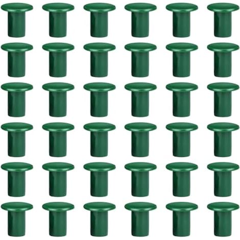 Butées de sécurité pour tuteurs en bambou, lot de 36, protections vertes pour tuteurs de plantes (1/5)