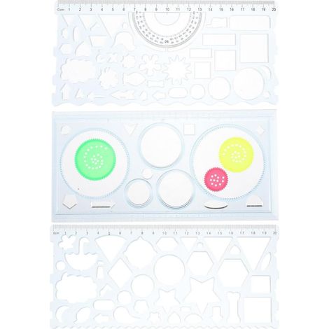 Ensemble de dessin créatif 3 pièces, règle géométrique en (1/5)