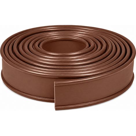 Gt Garden – Bordure de jardin marron en plastique – Hauteur 12,5 cm – Longueur 18 mètres – Pour aménagements extérieurs (1/4)