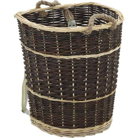 Un sac à dos pour bois de chauffage avec bretelles, mesurant 44,5 x 37 x 50 cm. (1/5)