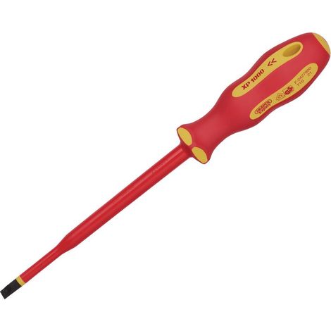 Draper 02162 Ergo Plus® Slimline Plain Slot VDE Screwdriver (6.5mm x 150mm) (1/2)